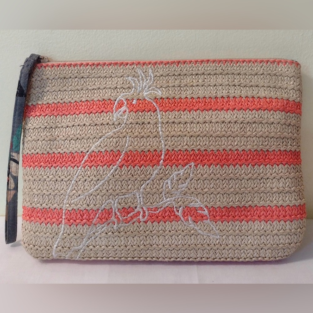Vera Bradley straw wristlet
